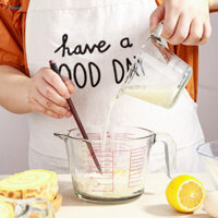 Cốc đo thủy tinh dày CM Cốc đo vát hình chữ V Cốc đo thủy tinh có tay cầm Hoàn hảo cho cà phê Sữa rượu vang Cân trong suốt Bình đo Ounce cho thanh