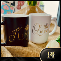 Cốc Đôi, Ly Đôi Bằng Sứ Cao Cấp Thiết Kế In Chữ Sang Trọng, Phù Hợp Làm Quà Tặng Cho Bạn Bè, Người Thân.