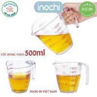 Cốc đong bằng nhựa Yoko 500ml của Inochi hỗ trợ chia vạch chế biến đồ ăn dặm cho bé