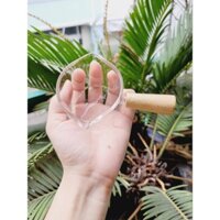 Cốc Đong Thủy tinh Tay Cầm gỗ 50ml - 75ml