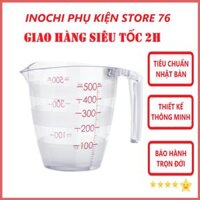 Cốc Đong Yoko Chia Vạch Sản Xuất Theo Tiêu Chuẩn Nhật Bản - Chính Hãng inochi  Tặng kèm khăn lau đa năng pakaksa - 500ml