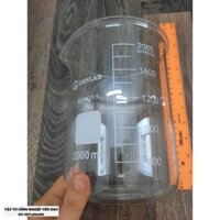 CỐC ĐỐT 2000ml thủy tinh chia vạch chịu nhiệt/Beaker 2000ml, cốc đong thủy tinh chia vạch 2000ml, ly đong, cốc pha chế