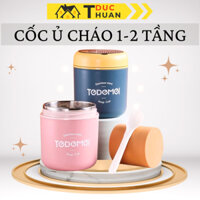 Cốc đựng canh, bình ủ cháo iNOX 316 giữ nhiệt cực lâu tặng kèm muỗng an toàn vệ sinh ĐT HOME