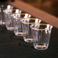 Cốc Dùng Một Lần Nhỏ Cốc Hàng Không Hộ Gia Đình Dày Trong Suốt PS Nhựa Cứng Chịu Nhiệt Độ Cao Cốc Cứng Rượu Cốc Nước Uống 2025.1.8