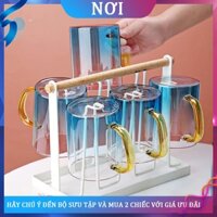 Cốc đựng sữa gia dụng có tay cầm Bộ thủy tinh tách trà cao cấp cho nam