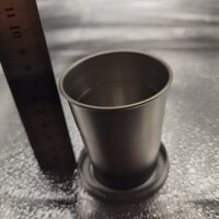 Cốc gấp Titanium súc miệng co giãn chịu nhiệt độ cao cầm tay cốc nước nhỏ cốc nén du lịch ngoài trời