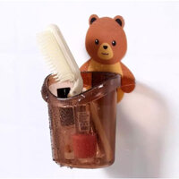 Cốc Gấu Cắm Bàn Chải Đa Năng HBH  giao mầu ngẫu nhiên