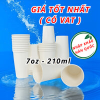 Cốc giấy 7oz 210ml hàn quốc - Ly giấy 7oz dùng 1 lần cho cơ quan văn phòng ( hàng nhập khẩu - có VAT )
