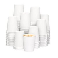 Cốc giấy Hàn Quốc, ly giấy dùng 1 lần 185ml 6.5oz, set 50 cốc