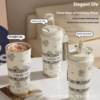 Cốc giữ nhiệt 316 Cốc cà phê bằng thép không gỉ Ống hút cốc nước dung tích lớn