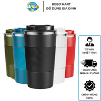 Cốc giữ nhiệt Bobo cầm tay cao su 510ml chất liệu inox 304 giữ nhiệt, nắp đậy kín giữ nhiệt 5 - 7 tiếng