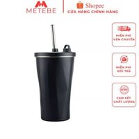 Cốc Giữ Nhiệt Cao Cấp SUS304 600ml, Ly Nước Giữ Nhiệt Kèm Ống Hút, Có Núm Đậy, Nắp Chống Tràn Giữ Nhiệt 4-8H