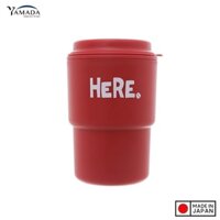 Cốc giữ nhiệt có nắp xoay HERE 320ml cao cấp tiện dụng - Hàng nội địa Nhật Bản.  - Đỏ