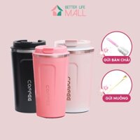 Cốc giữ nhiệt Coffeeholic , inox 304, chống tràn, ly uống cafe, đựng nước, lạnh, nóng 6 - 8 tiếng,Bình Nước Giữ Nhiệt