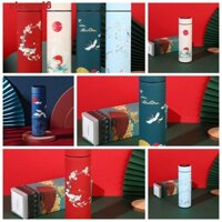 Cốc giữ nhiệt ELEGANT Cắm trại có nắp chống rò rỉ Phong cách Trung Quốc Bình nước di động bằng thép không gỉ