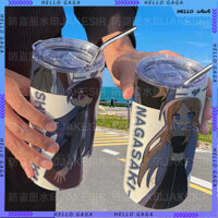 [Cốc Giữ Nhiệt Hoạt hình] Cốc giữ nhiệt MyGo Nagasaki Sushi Shiina Raki có ống hút cốc cầm tay cốc cà phê cốc đựng sinh viên di động ins