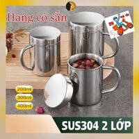Cốc Giữ Nhiệt Inox 304 Có Nắp TAMUSHOP92 Ly Uống Nước Giữ Nhiệt Ca Inox 2 Lớp Giữ Ấm Cà Phê CI004