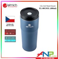 Cốc Giữ Nhiệt INOX 304, Tráng bạc Elmich EL-8013OL Dung tích 480ml, Mầu Xanh - Hàng Chính Hãng
