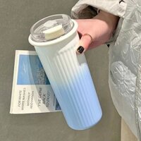 Cốc Giữ Nhiệt Inox Gradient Đôi | Uống Trà Sữa, Dùng Xe Hơi | Mua 1 Tặng Ống Hút + Freeship