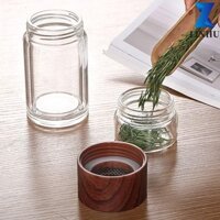 Cốc giữ nhiệt LINHU Di động 200ml Cốc thủy tinh cách nhiệt chống rò rỉ sáng tạo