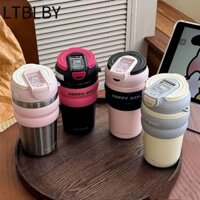 Cốc giữ nhiệt LTBLBY, Bình giữ nhiệt bằng thép không gỉ có ống hút, Bình giữ nhiệt uống đôi