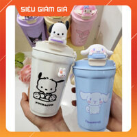 Cốc giữ nhiệt, Ly giữ nhiệt 480ml nắp nhân vật hoạt hình dễ thương - Thỏ Trắng Shop