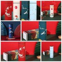 Cốc giữ nhiệt MALCOLM Màn hình LED nhiệt độ bằng thép không gỉ Phong cách Trung Quốc Bình nước cắm trại cách nhiệt sáng tạo