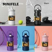 Cốc giữ nhiệt MINIFELE, Thép không gỉ 304 với bình nước thể thao ống hút 2 trong 1, Cốc nước miệng rộng chân không dung tích lớn cầm tay