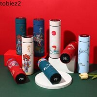 Cốc giữ nhiệt TOBIEMI Phong cách Trung Quốc có nắp Chai nước cắm trại hai lớp di động sáng tạo