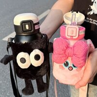 Cốc Giữ Nhiệt Trẻ Em 500ML Bình Nước Có Ống Hút Dễ Thương Cốc Nước Trẻ Em Bình Giữ Nhiệt Di Động