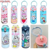 Cốc giữ nhiệt WGLAWL Labubububu, Cốc cách nhiệt nắp bật lên 500ml, Bình nước giữ nhiệt hoạt hình dung tích lớn có thể tái sử dụng