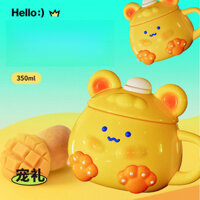 Cốc gốm 3D dễ thương cho ngày lễ tình nhân, cốc nước, cốc cà phê, thìa, quà sinh nhật cho cặp đôi và các cô gái