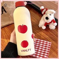 Cốc Hello Kitty WALLERAB, Cốc hút chân không bằng thép không gỉ 500ml, Bình nước cách nhiệt Puppy Red Sanrio