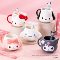 Cốc HelloKitty cốc chạm nổi gốm sứ cốc nước cá tính giá trị cao Cốc uống nước
