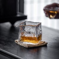 Cốc hội chợ thủy tinh vuông Phong cách Nhật Bản Hộp đựng trà thủy tinh chịu nhiệt Trà dày Trà biển Hộ gia đình Cốc đồng phục [A204]