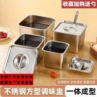 Cốc Hương Liệu Inox, Lọ Gia Vị Thương Mại, Bồn Đựng Mỡ Heo Có Nắp, Bồn Đựng Mỡ Heo, Thùng Vuông Đựng Gia Vị, Thùng Gia V