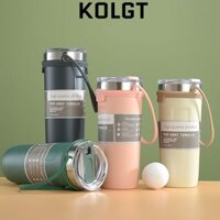 Cốc hút chân không cầm tay KOLGT, 24OZ có dây đeo Chai nước cách nhiệt, Thiết kế nắp trượt bền bằng thép không gỉ 304 Cốc hút chân không nóng hoặc lạnh để làm quà tặng học sinh