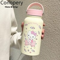 Cốc hút chân không CONOPERY, Bình nước cách nhiệt Hello Kitty Blue Butterfly, Cốc giữ nhiệt ô tô 900ml bằng thép không gỉ