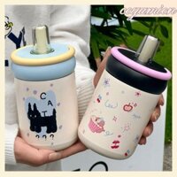 Cốc hút chân không COYAMION, Bình nước cách nhiệt hoạt hình 500ml, Cốc giữ nhiệt xe hơi Hello Kitty bằng thép không gỉ màu đen