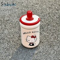 Cốc hút chân không SNSUH, Bình nước cách nhiệt Hello Kitty 500ml, Cốc giữ nhiệt hoạt hình bằng thép không gỉ cho mèo đen