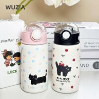 Cốc hút chân không WUZIA, Cốc cách nhiệt hoạt hình bằng thép không gỉ, Bình giữ nhiệt dung tích lớn 500ml sáng tạo Quà tặng sinh nhật