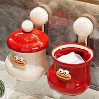 Cốc Hút Thùng Rác Nhỏ Có Thể Treo Tường Chất Thải Mặt Khăn Chứa Thùng Vệ Sinh Gia Đình Để Bàn Giỏ Giấy Có Nắp