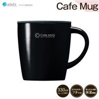 Cốc inox giữ nhiệt Cafe Mug 330ml có gioăng silicon & nắp trượt chống tràn - Nội địa Nhật Bản - Màu Đen