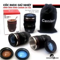 Cốc inox giữ nhiệt hình ống kính Canon 24-105