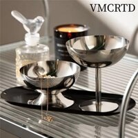 Cốc Kem VMCRTD, Bát Tráng Miệng Inox 304 Chống Rỉ Sét, Cốc Kẹo 200ml Bạc