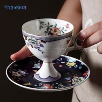 Cốc Latte Art kèm đĩa 220ml Cốc cà phê gốm cho Latte