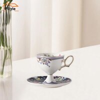 Cốc Latte Art kèm đĩa 220ml Cốc cà phê gốm cho Latte