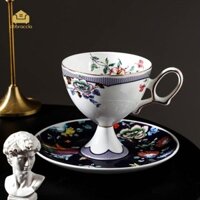 Cốc Latte Art kèm đĩa 220ml Cốc cà phê gốm cho Latte