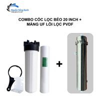 Cốc Lọc Béo 20 Inch Và Màng Siêu Lọc UF Công Nghệ Từ Châu Âu Lõi PVDF, Loại Bỏ Tạp Chất, Vi Khuẩn
