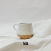 Cốc ly sứ uống trà màu trắng khắc hoạ tiết Cozy Tea Mug Tableware size 300ml